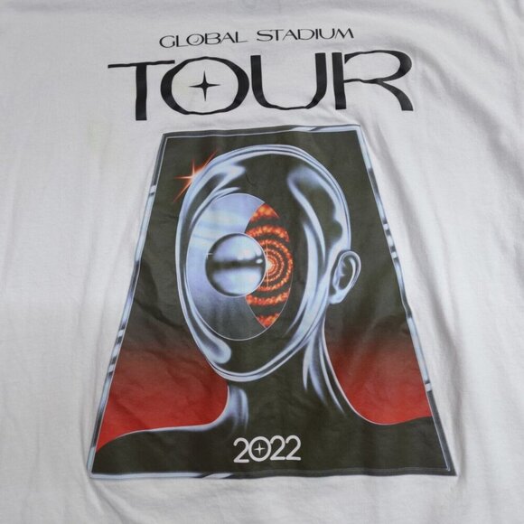Weeknd Shirt 2XL White Long Sleeves Double Sided Global Stadium Tour - Picture 2 of 7